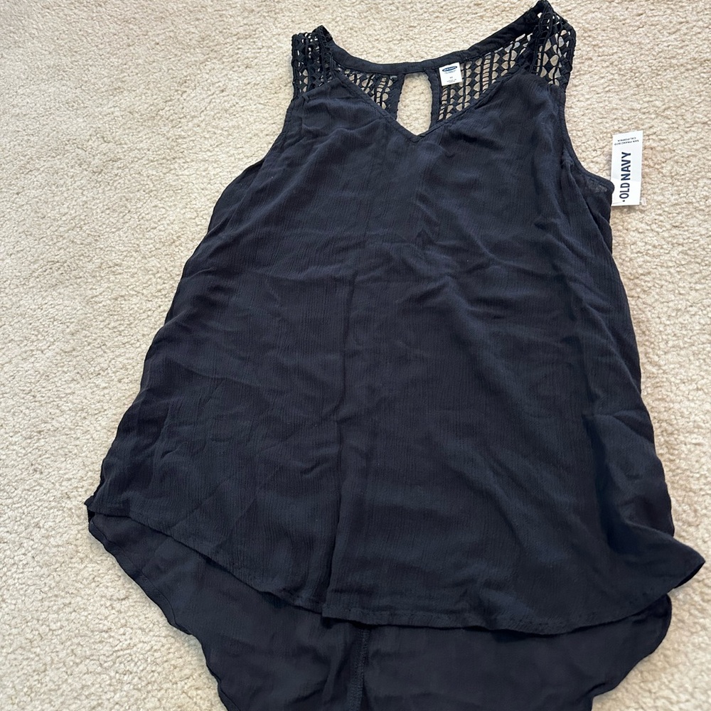 Old Navy Black Lace Detail Top